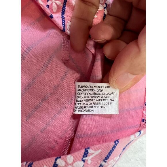 US Polo dress women’s Medium pink blue stripe sleeveless A-Line with pockets - Picture 8 of 9